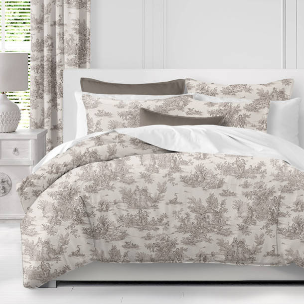 The Tailor's Bed Toile De Jouy Cotton Toile Duvet Cover Set & Reviews